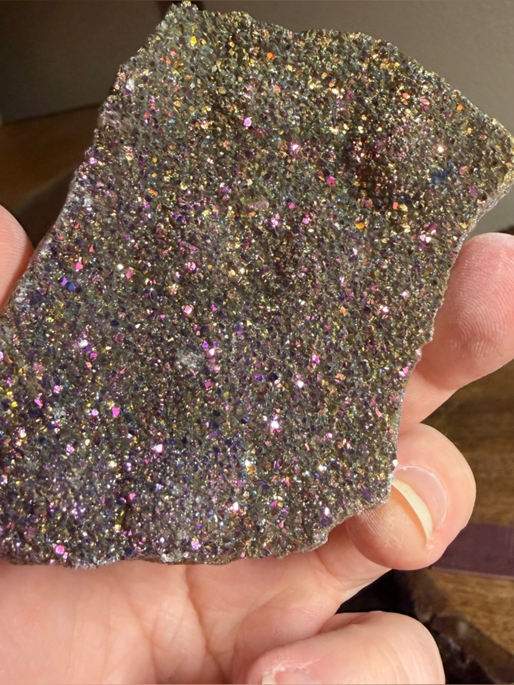 Iridescent Druzy Accent Tile - Purple Sparkle